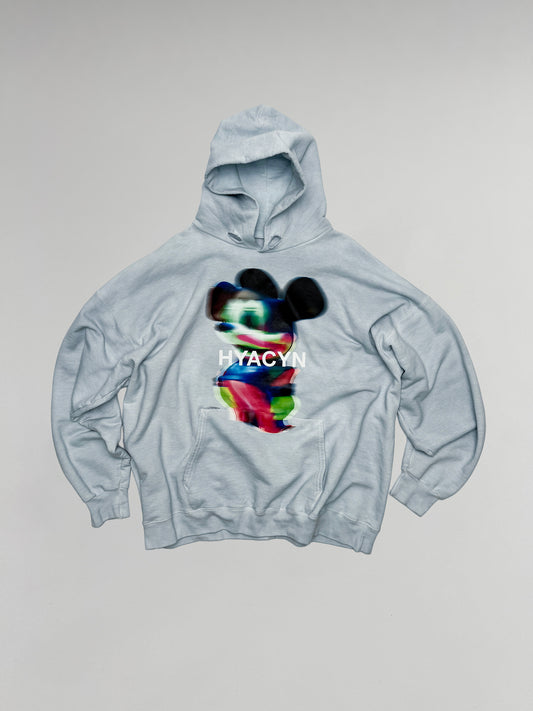 STEROID MOUSE HOODIE Washed Blue Light