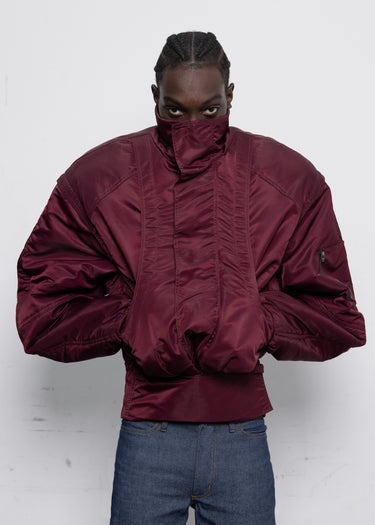 Anatnom Jacket Maroon Nylon