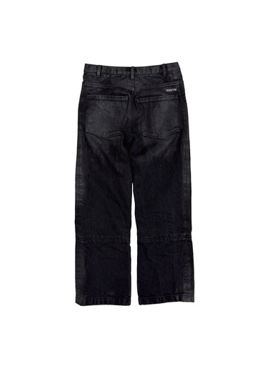 Etteragic Pants Black Denim Washed Waxed